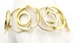 Polished Multi Circle Geometric Link Bracelet in 14K