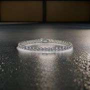 14 Kt White Gold Plated 5.75 Ctw Lab Simulated Diamond Tennis Bracelet