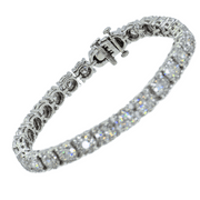 6 Ct Natural White Diamond in 18K (750) White Gold Tennis Bracelet