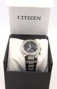 Citizen Eco-drive crystal accents black dial quartz watch
