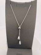 BRAND NEW 14K WHITE GOLD BEAD BALL NECKLACE