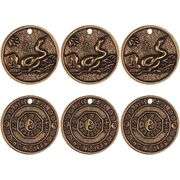6Pcs Year of the Snake Feng Shui Tokens