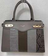 Stylish Multi Textured Gray Color Designer Bag By David Jones-Paris