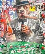 Spectacular Mural Size Jozza 'One of a kind' Mixed Media on Canvas