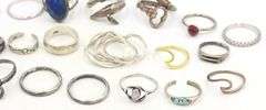 Group lot of Vintage 925 sterling silver rings