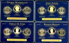 The Complete US Presidential Coin Collection in Custom Wooden Display Box