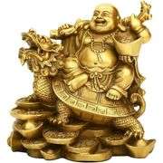 Brass Laughing Buddha Feng Shui for Wealth, Fortune, and Health