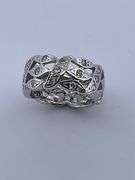 CERTIFIED 14K WHITE GOLD DIAMOND ETERNITY RING