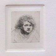 Rembrandt, Self Portrait Leaning Forward, Highly Collectible Etching