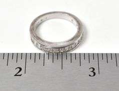 Stone Set Band Ring in Sterling Silver 3.2grams Size 4 3/4
