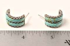 Turquoise Gemstone Earrings in Sterling Silver
