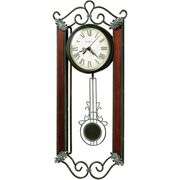Springdale II Wall Clock with Pendulum and Convex Glass