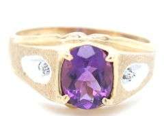 10kt Yellow gold Amethyst ring