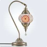 Handmade Mosaic Lamp with Bronze Base