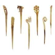 7 Handmade Cow Horn Japanese Hair Accessories