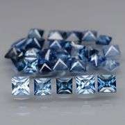 Vivid blue 3.30ct radiant princess cut Sapphire set