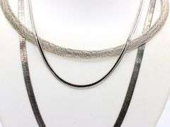 Group lot of 3 Vintage 925 sterling silver necklaces