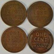 4 VF/XF better date 'S' Mint Lincoln Cents from 1911-S to 1915-S