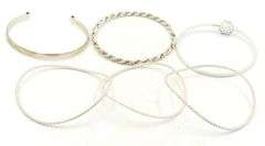 Group lot of 925 sterling silver bangles