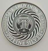 INTAGLIO MINT 2023 UFOs OVER THE PYRAMIDS 1 OZ .999 HIGH RELIEF SILVER ROUND