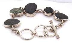 Vintage 925 Sterling Silver Gemstone Bracelet