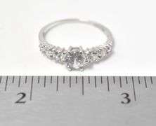Dainty Clear Stone Ring in Sterling Silver 1.7grams Size 7.5