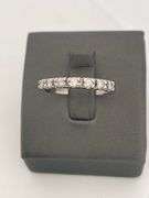 LADIES 14K WHITE GOLD AND DIAMOND BAND