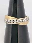MEN'S CERTIFIED BRAND NEW 18K YELLOW GOLD DIAMOND RING / BAND