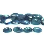 Heated only! 13.55ct greenish blue Sapphire set