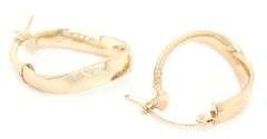 14kt Yellow gold oval hoop earrings