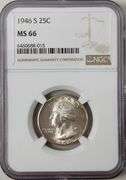 1946 S Washington Quarter, NGC MS66