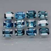 Emerald cut! 3.01ct rich blue Sapphire set! Heated only!