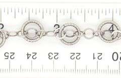 925 Sterling silver double circle link bracelet