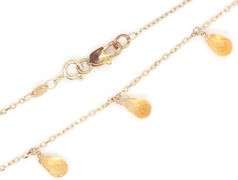 14kt Yellow gold Briolette Citrine necklace