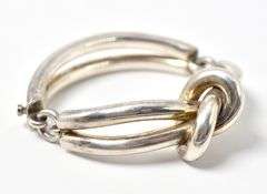 Knot Designed Bangle Bracelet. 73.7 grams.