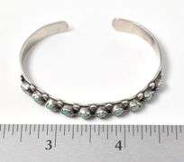 Turquoise Gemstone Cuff Bracelet in Sterling Silver