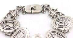 Art Deco Egyptian 925 sterling silver bracelet