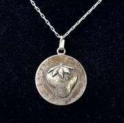 Strawberry Pendant Necklace in Sterling Silver