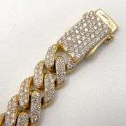 10k Gold Diamond Curb Chain Bracelet