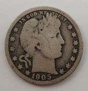 Lot Of "3" Barber Quarter Dollars, Circulated