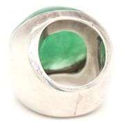 925 Sterling silver green stone ring