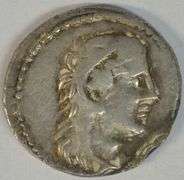 M Volteius M f Roman Republic Silver Denarius, 78 BC. Head of Hercules