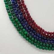 Beautiful Mined From The Earth 324 Ctw. 6 Strand Natural Ruby Emerald Blue Sapphire Necklace