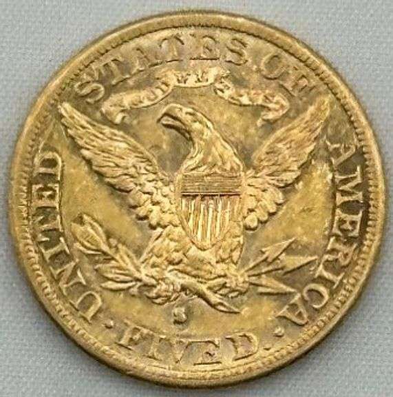 1884-S $5 Liberty Gold Half Eagle – San Francisco Mint