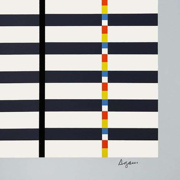 Hommage du Mondrian (Light Blue) by Yaacov Agam