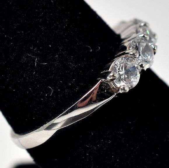 CZ Gemstone Ring in Sterling Silver