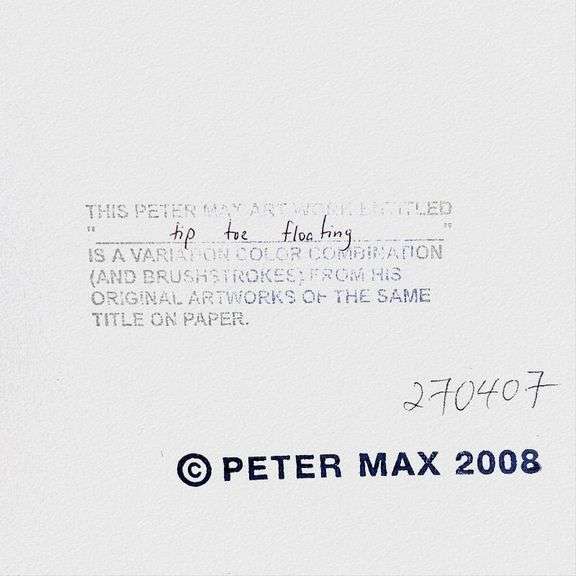 Tip Toe Floating by Peter Max