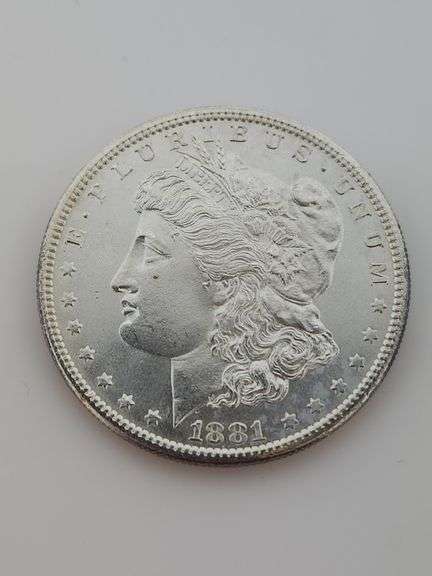 1881 S Morgan Silver Dollar, UNC " FLASHY!"