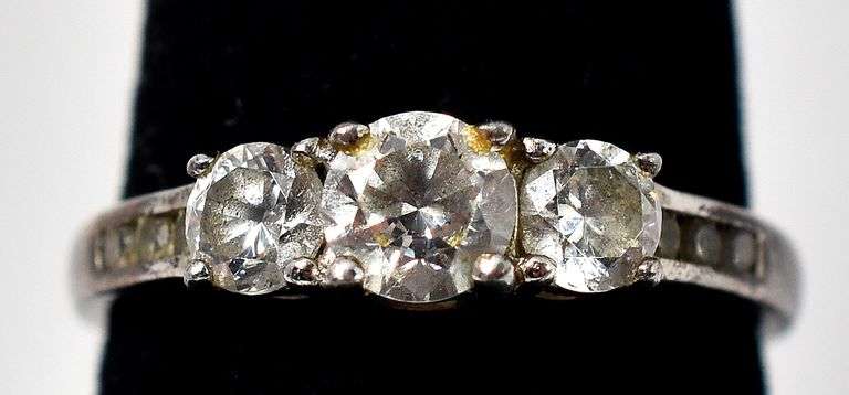 CZ Gemstone Ring in Sterling Silver