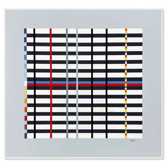 Hommage du Mondrian (Light Blue) by Yaacov Agam